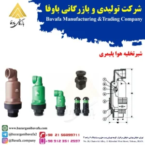 شیر تخلیه هوای پلیمری