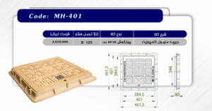 دریچه منهول کامپوزیت چهارگوش 40×40